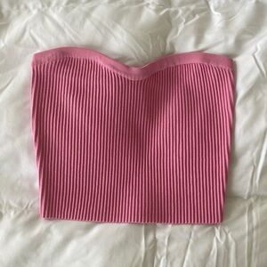 Ribbed cropped tube top